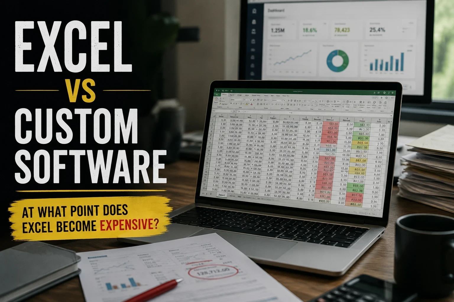 Excel vs Custom Software: When Does Excel Become More Expensive?